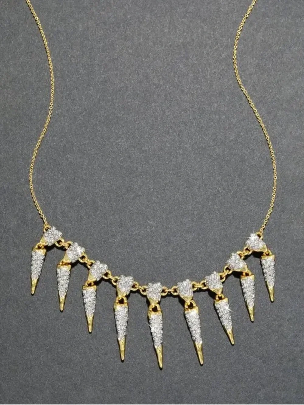 ALEXIS BITTAR Solanales Crystal Spear Fringe Necklace